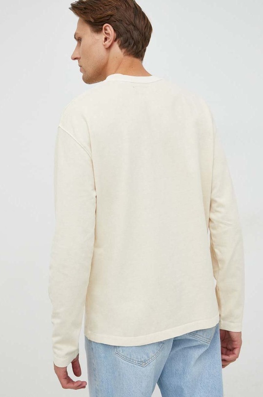 Oblečení Bavlněné tričko s dlouhým rukávem Marc O'Polo M20223652032 béžová