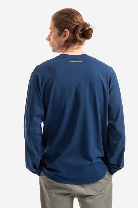 Clothing thisisneverthat cotton longsleeve top T-Logo L/S Tee TN220TTSLT01 navy