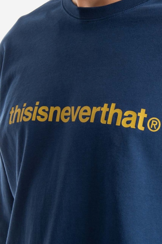 thisisneverthat cotton longsleeve top T-Logo L/S Tee TN220TTSLT01 navy