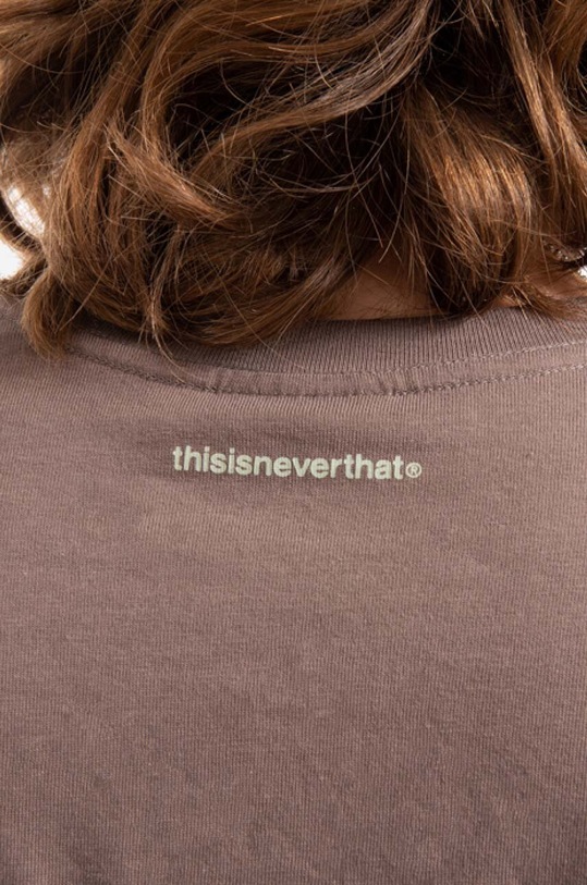Bavlnené tričko s dlhým rukávom thisisneverthat T-Logo L/S Tee hnedá TN220TTSLT01
