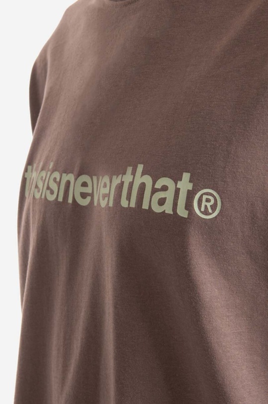 Bavlnené tričko s dlhým rukávom thisisneverthat T-Logo L/S Tee TN220TTSLT01 hnedá