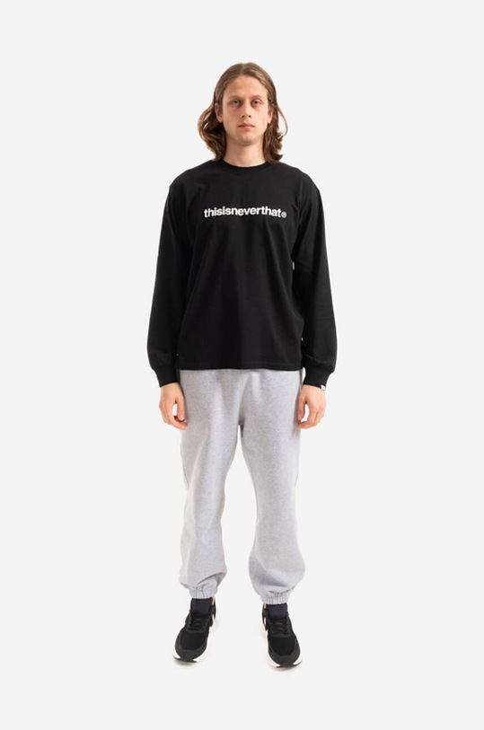 Pamučna majica dugih rukava thisisneverthat T-Logo L/S Tee TN220TTSLT01 crna AA00