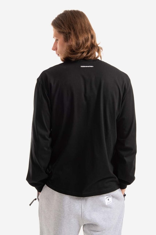 Odjeća Pamučna majica dugih rukava thisisneverthat T-Logo L/S Tee TN220TTSLT01 crna
