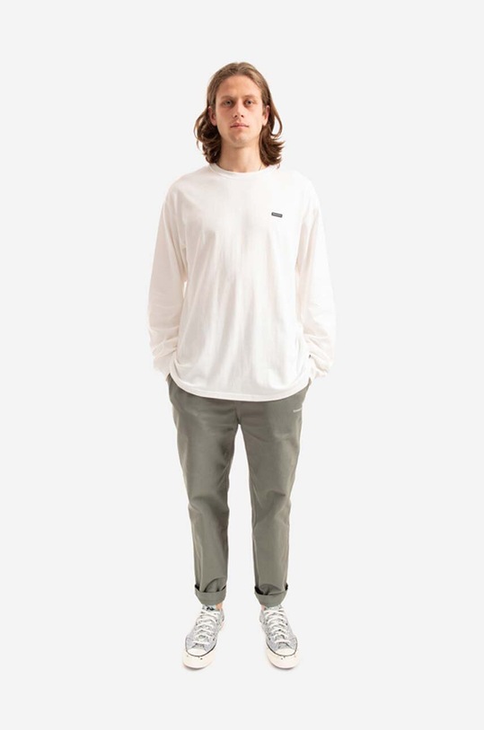 Bavlnené tričko s dlhým rukávom thisisneverthat T.N.T Classic L/S Tee TN220TTSLT02 biela AA00