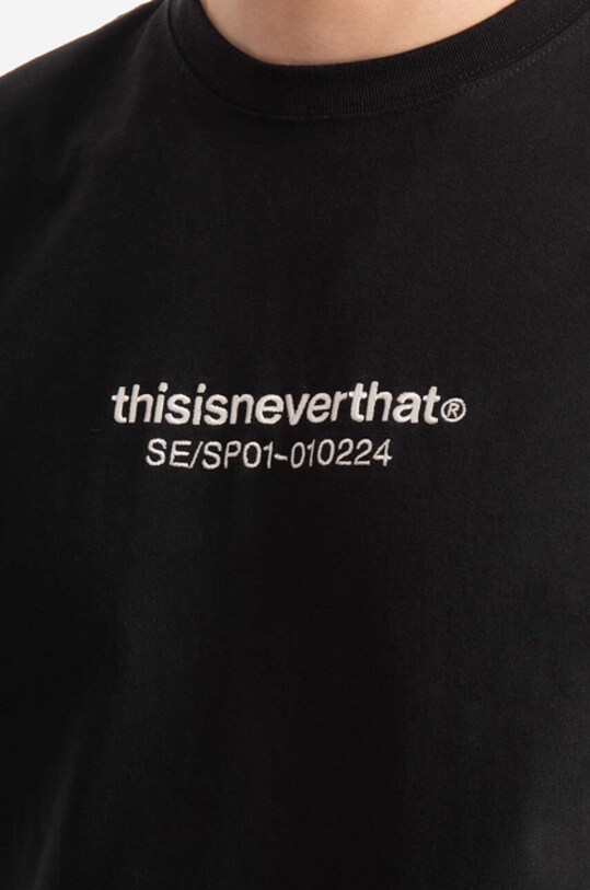Bavlnené tričko s dlhým rukávom thisisneverthat SE-SP L/S Tee čierna TN221TTSLT02