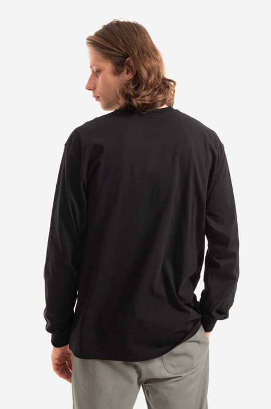 Дрехи Памучна блуза с дълги ръкави thisisneverthat Flower Collage L/S Tee TN221TTSLT04 черен