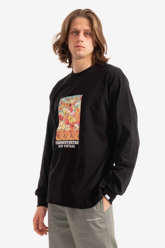 thisisneverthat longsleeve bawełniany Flower Collage L/S Tee TN221TTSLT04