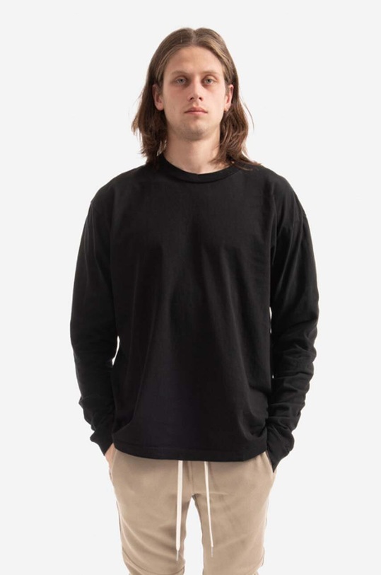 John Elliott cotton longsleeve top University Tee cotton black A189M1410A