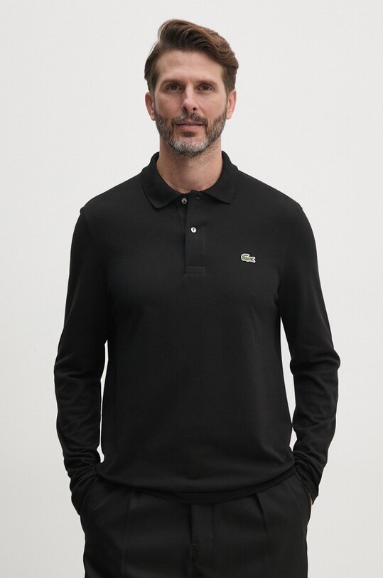 Lacoste longsleeve bawełniany L1312 031 bawełna czarny L1312.031