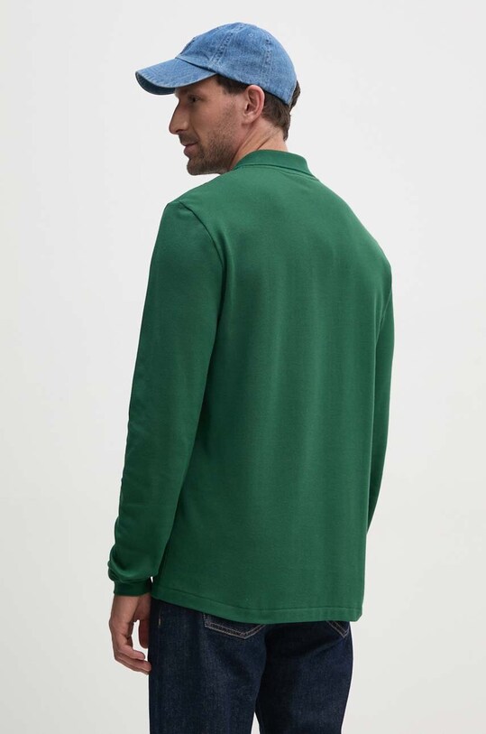 Одяг Бавовняний лонгслів Lacoste L1312 132 L1312.032 зелений