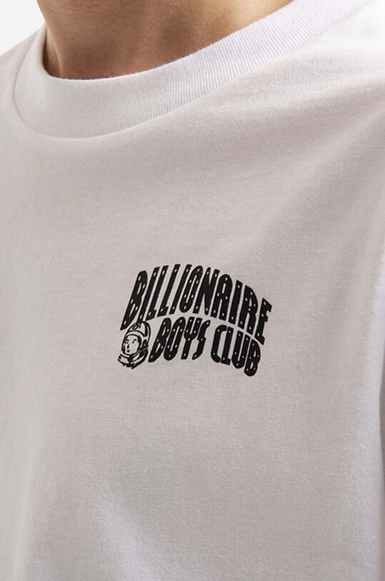 Billionaire Boys Club longsleeve din bumbac Small Arch Logo L/S Tee alb BC007