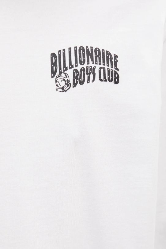 Памучна блуза с дълги ръкави Billionaire Boys Club Small Arch Logo L/S Tee бял BC007