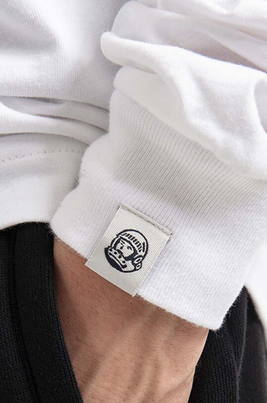 Billionaire Boys Club longsleeve din bumbac Small Arch Logo L/S Tee BC007 alb