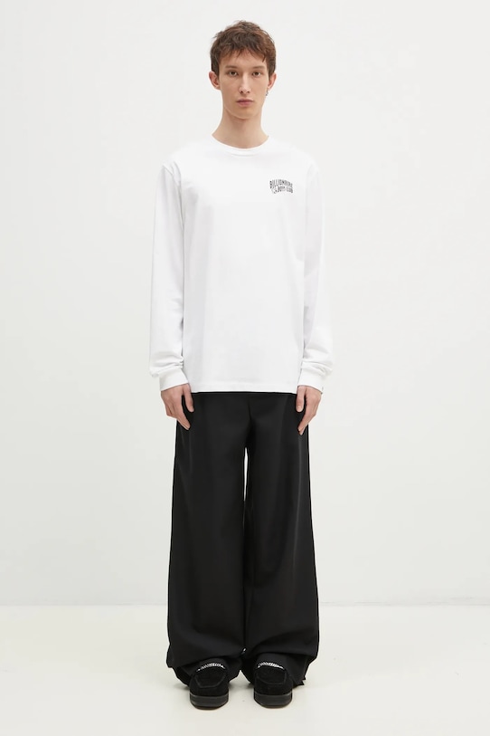 Billionaire Boys Club longsleeve bawełniany Small Arch Logo L/S Tee BC007 biały