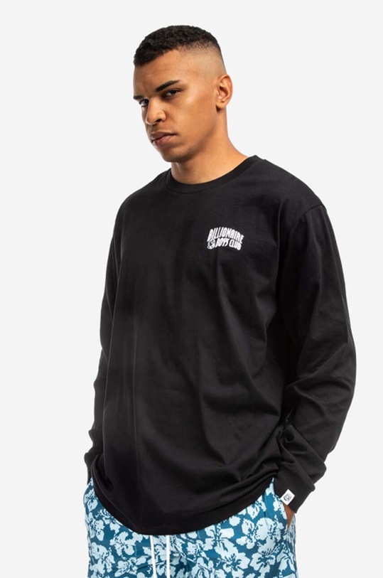 Pamučna majica dugih rukava Billionaire Boys Club Small Arch Logo L/S Tee pamuk crna BC007