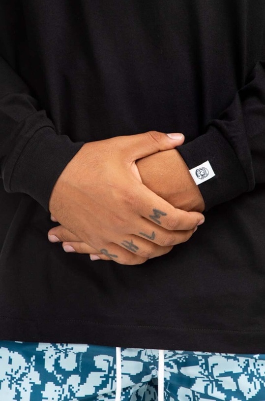 Pamučna majica dugih rukava Billionaire Boys Club Small Arch Logo L/S Tee BC007 crna