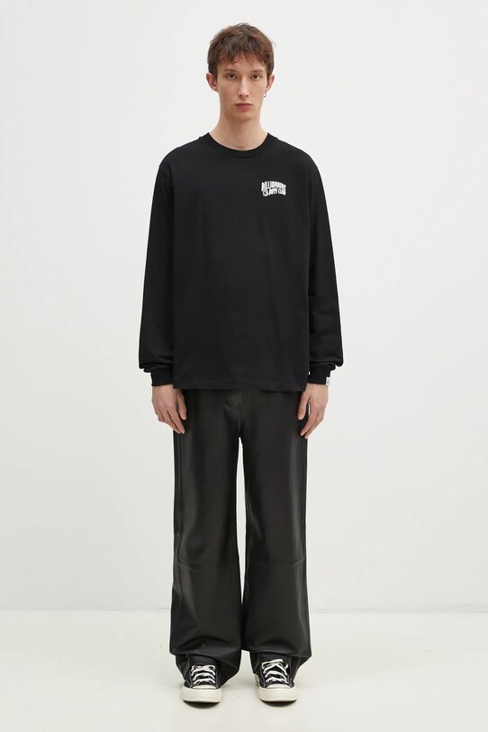 Billionaire Boys Club longsleeve bawełniany Small Arch Logo L/S Tee BC007 czarny