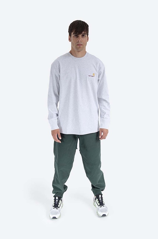 Bavlněné tričko s dlouhým rukávem Carhartt WIP Longsleeve American Script T-Shirt I029955.482XX