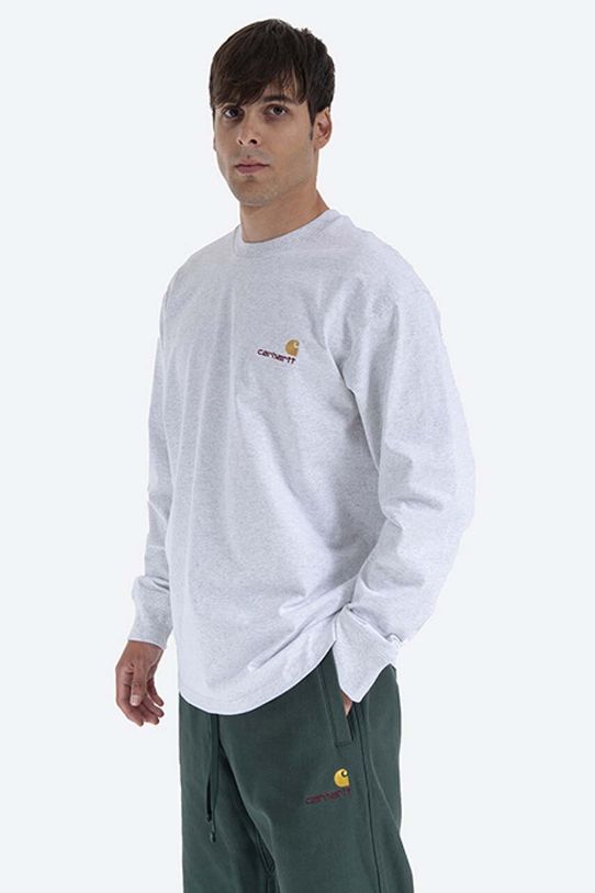 Памучна блуза с дълги ръкави Carhartt WIP Longsleeve American Script T-Shirt I029955.482XX