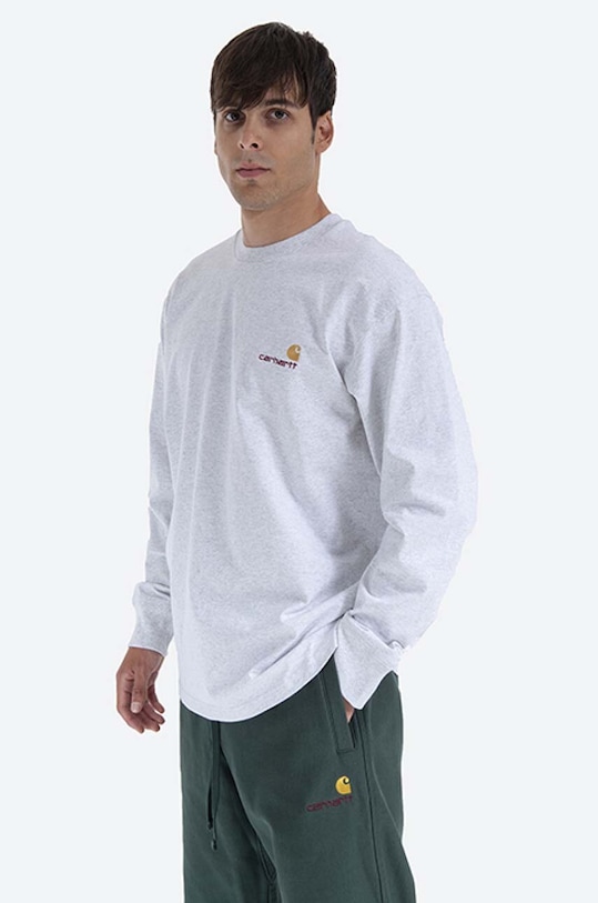 Bavlněné tričko s dlouhým rukávem Carhartt WIP Longsleeve American Script T-Shirt I029955.482XX