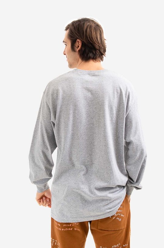 Clothing PLEASURES longsleeve shirt Stretch Long P21W043 gray