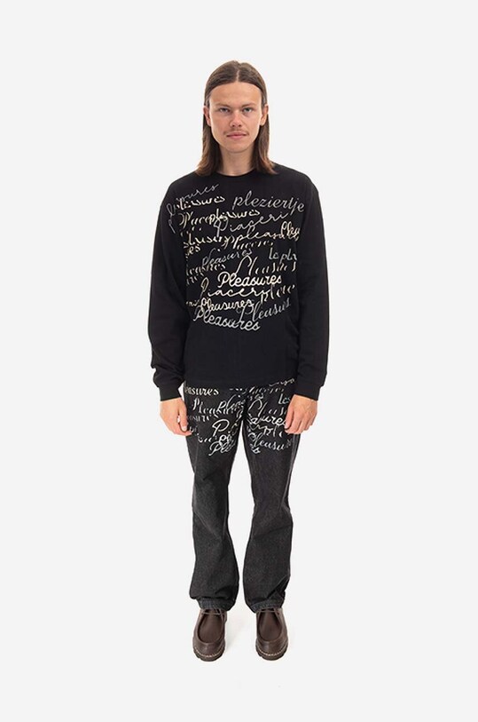PLEASURES longsleeve Shatter Long P22F022 czarny AA00