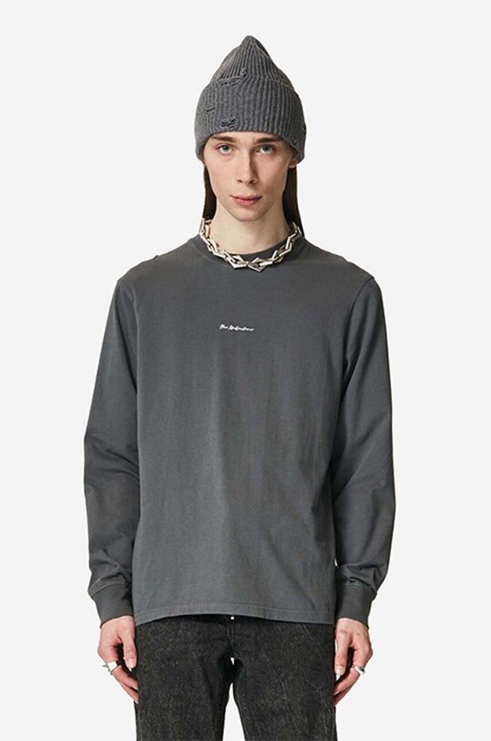 Han Kjøbenhavn top a maniche lunghe in cotone Casual Tee Long Sleeve regolare grigio M.132072
