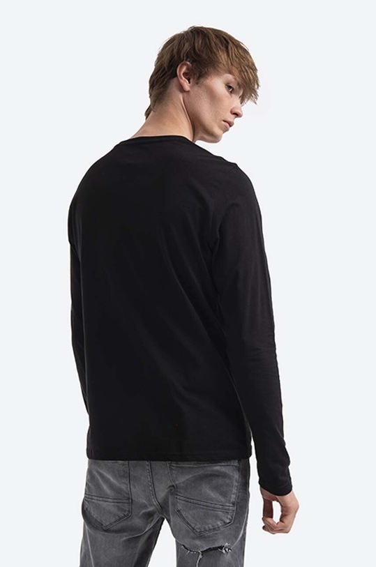 Памучна блуза с дълги ръкави Alpha Industries Basic T - LS черен 100510.03