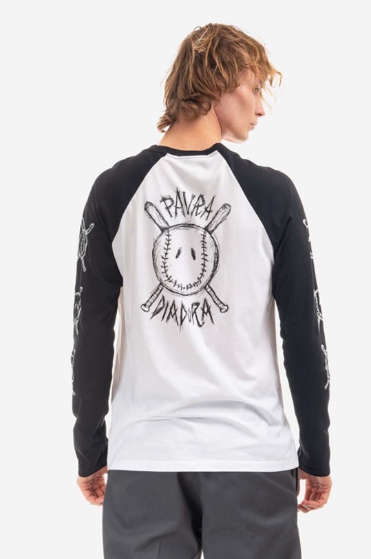 Clothing Diadora cotton longsleeve top x Paura Baseball 502.176772 white