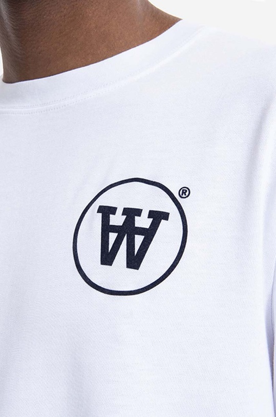 Wood Wood cotton longsleeve top Mak white 10145405.2323