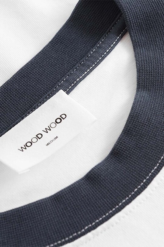Îmbrăcăminte Wood Wood longsleeve din bumbac Mark IVY longsleeve 12135401.2489 alb
