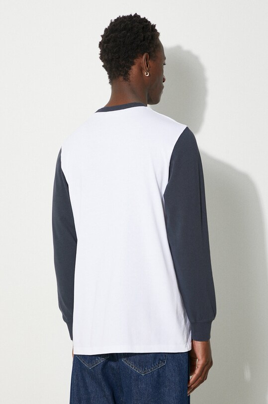 Odzież Wood Wood longsleeve bawełniany Mark IVY Longsleeve 12135401.2489 biały