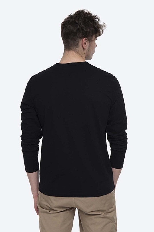 Clothing Wood Wood cotton longsleeve top Emil Longsleeve 20005406.2490 black