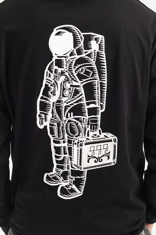 Billionaire Boys Club cotton longsleeve top Astronaut L\S B22229 black