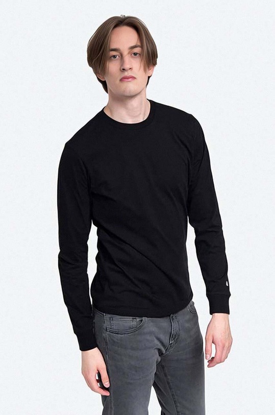 Carhartt WIP cotton longsleeve top Base cotton black I026265.BLACK.WHIT