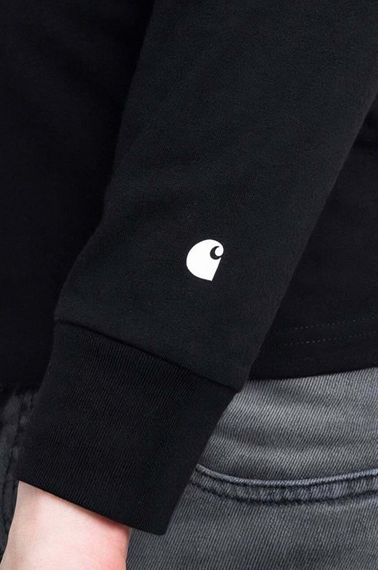 Carhartt WIP cotton longsleeve top Base black I026265.BLACK.WHIT