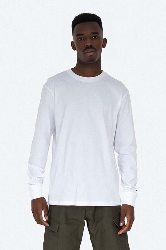 Carhartt WIP cotton longsleeve top Base regular white I026265.WHITE.BLAC
