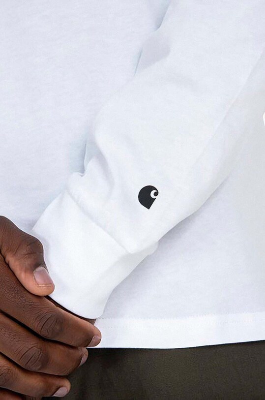 Carhartt WIP cotton longsleeve top Base white I026265.WHITE.BLAC