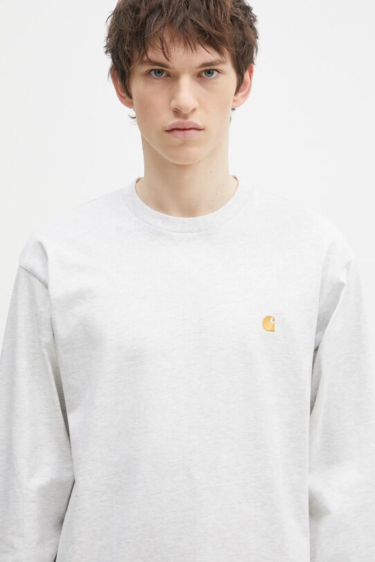 Carhartt WIP longsleeve bawełniany szary I026392.00JXX