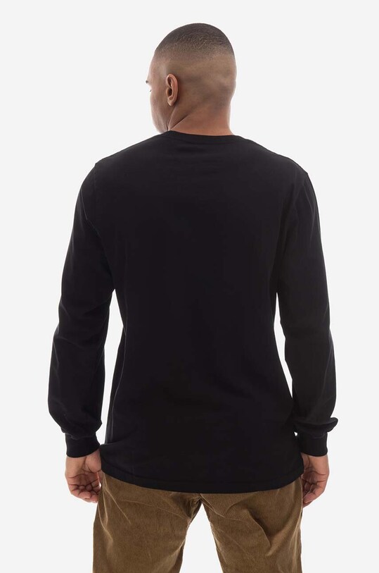 Oblečenie Bavlnené tričko s dlhým rukávom Maharishi Organic Cotton Jerse 7022.BLACK čierna