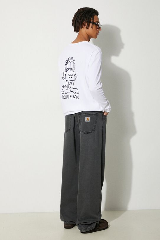 Wood Wood longsleeve bawełniany X Garfield 30045402.2323 biały AA00