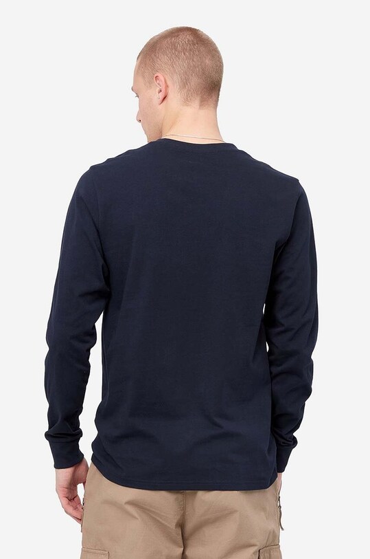 Îmbrăcăminte Carhartt WIP longsleeve din bumbac AMMONITE I030437 bleumarin