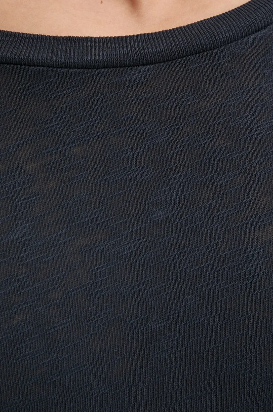 American Vintage longsleeve din bumbac MBYSA18 bleumarin