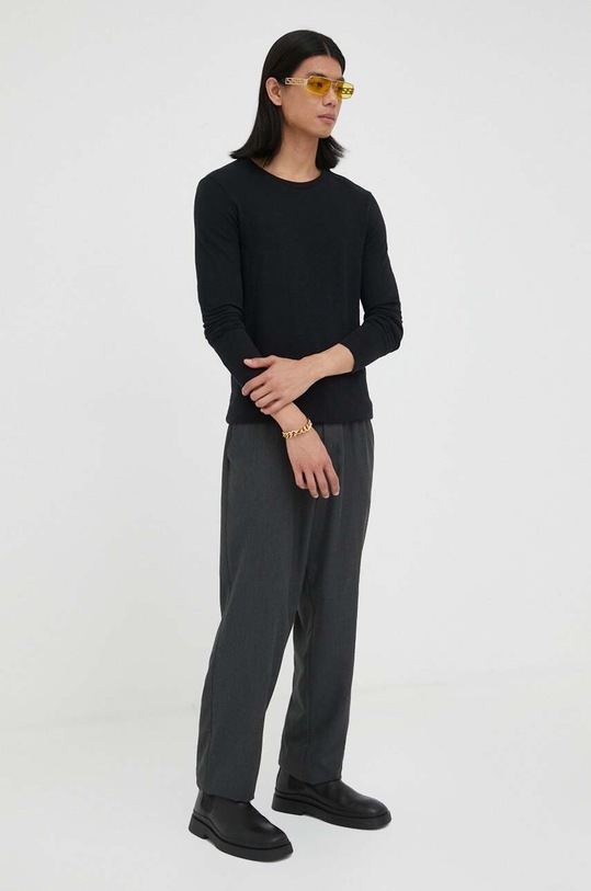 American Vintage top a maniche lunghe in cotone MBYSA18 nero AA00