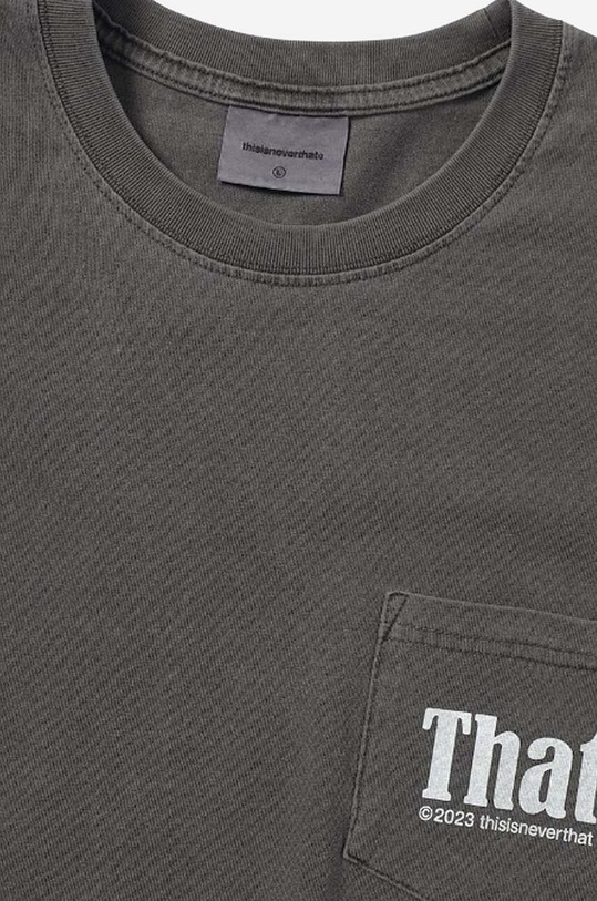 Abbigliamento thisisneverthat top a maniche lunghe in cotone That Pocket TN231TTSLT03 grigio
