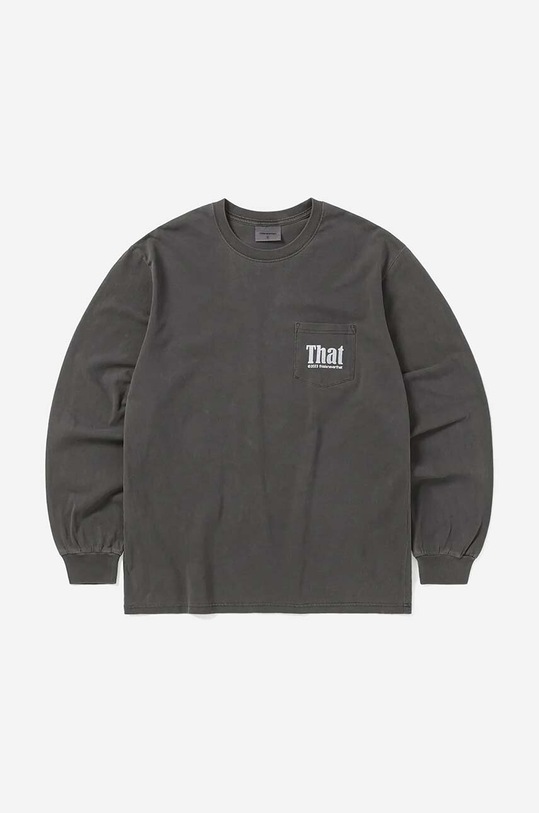 thisisneverthat top a maniche lunghe in cotone That Pocket TN231TTSLT03