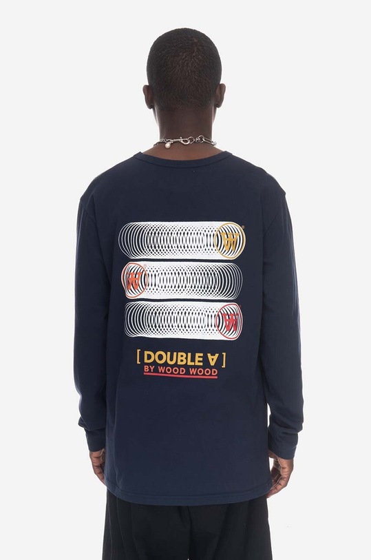 Wood Wood longsleeve din bumbac 10255400.2323 bleumarin AA00