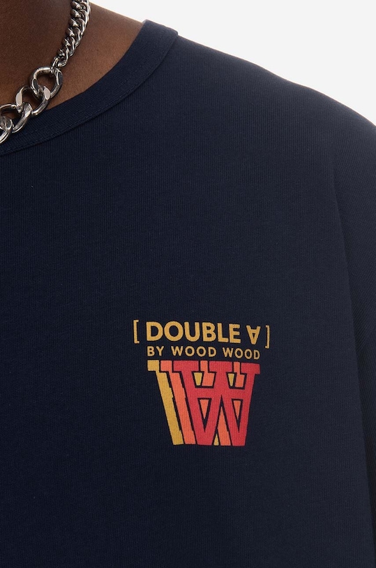 Wood Wood top a maniche lunghe in cotone 10255400.2323 blu navy