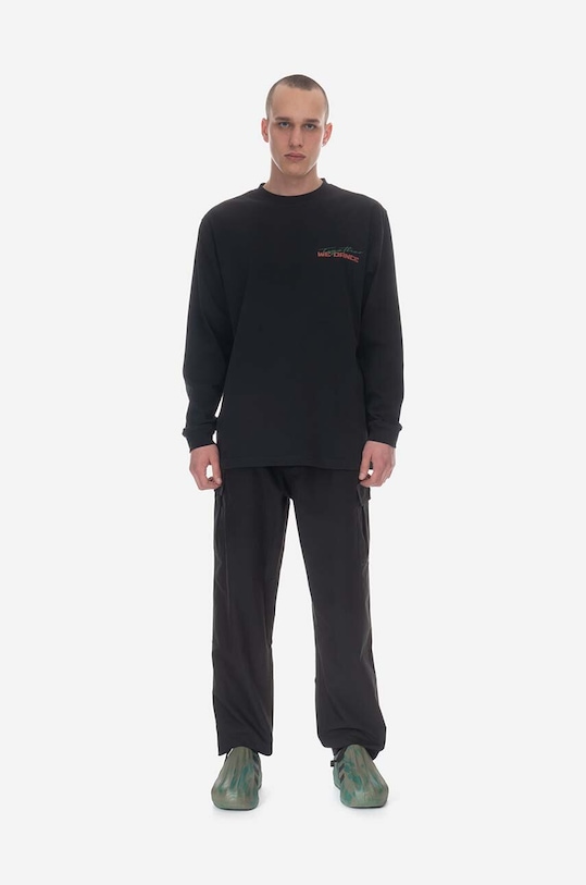 Wood Wood top a maniche lunghe in cotone nero 12315403.2106