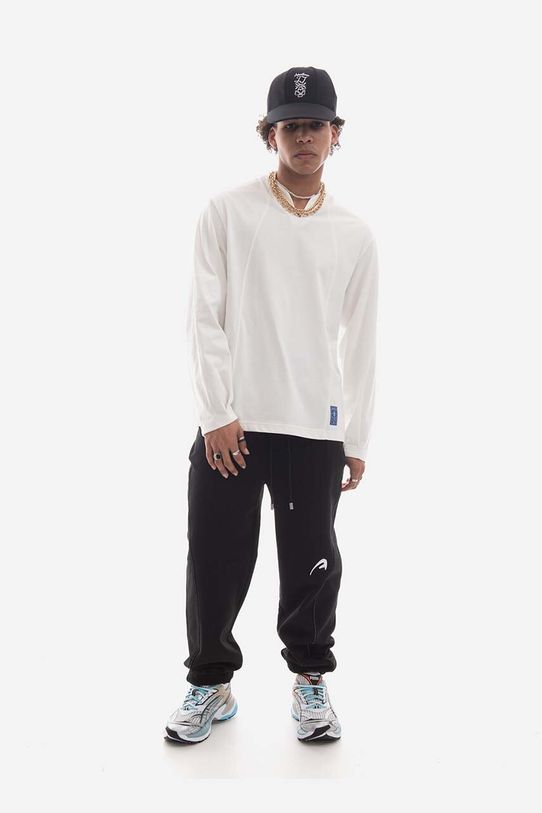 Bavlnené tričko s dlhým rukávom Ader Error Long T-shirt BMADSSTS0201WH BMADSSTS0201WH